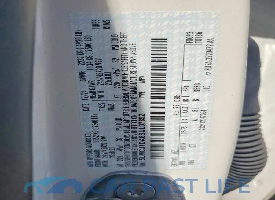 5LMCJ1DA8SUL07892# 14