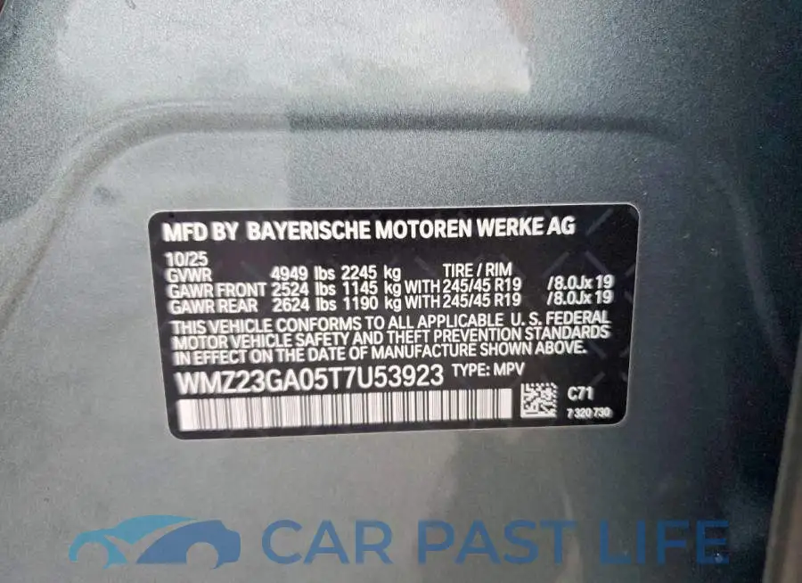 WMZ23GA05T7U53923# 12