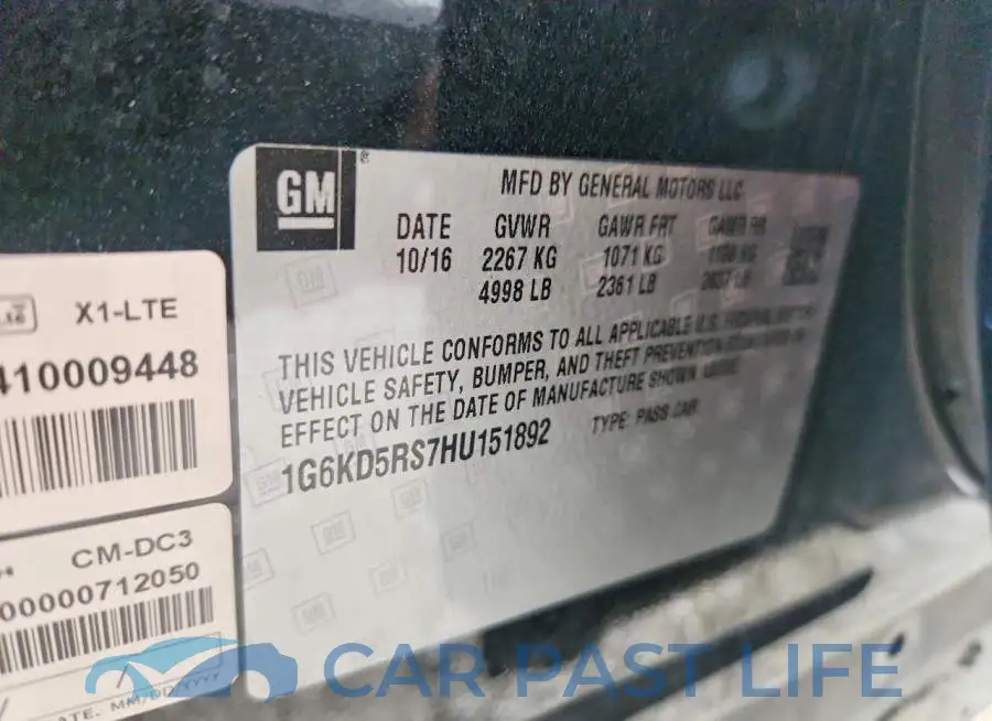 1G6KD5RS7HU151892# 13