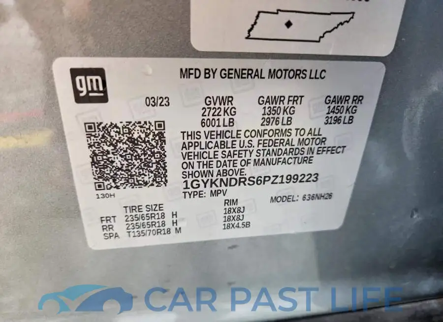 1GYKNDRS6PZ199223# 13