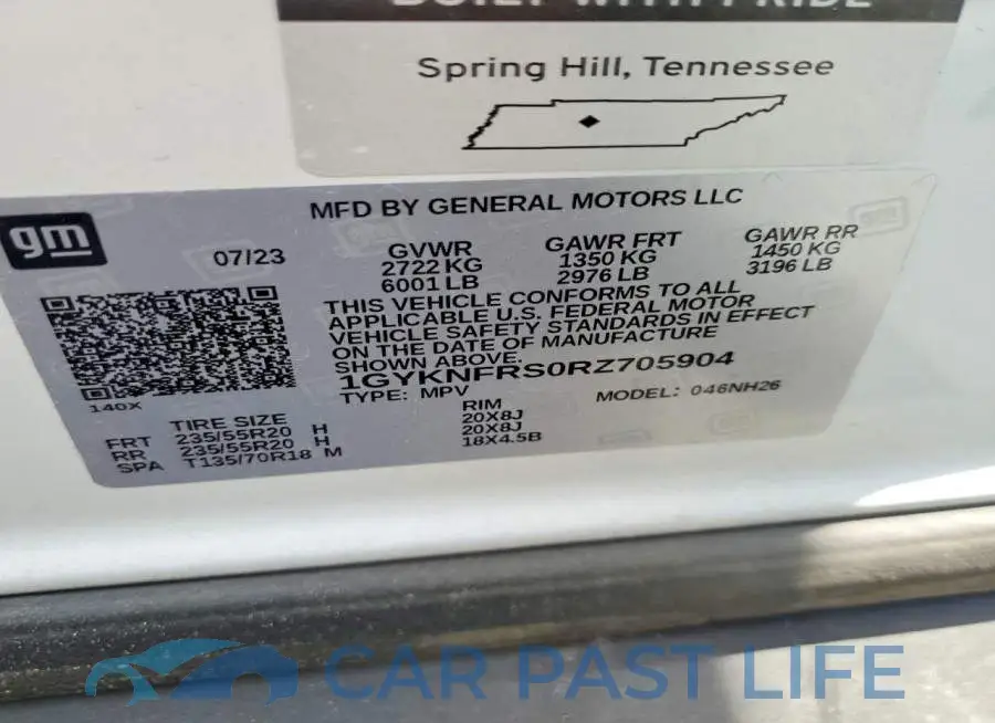 1GYKNFRS0RZ705904# 12