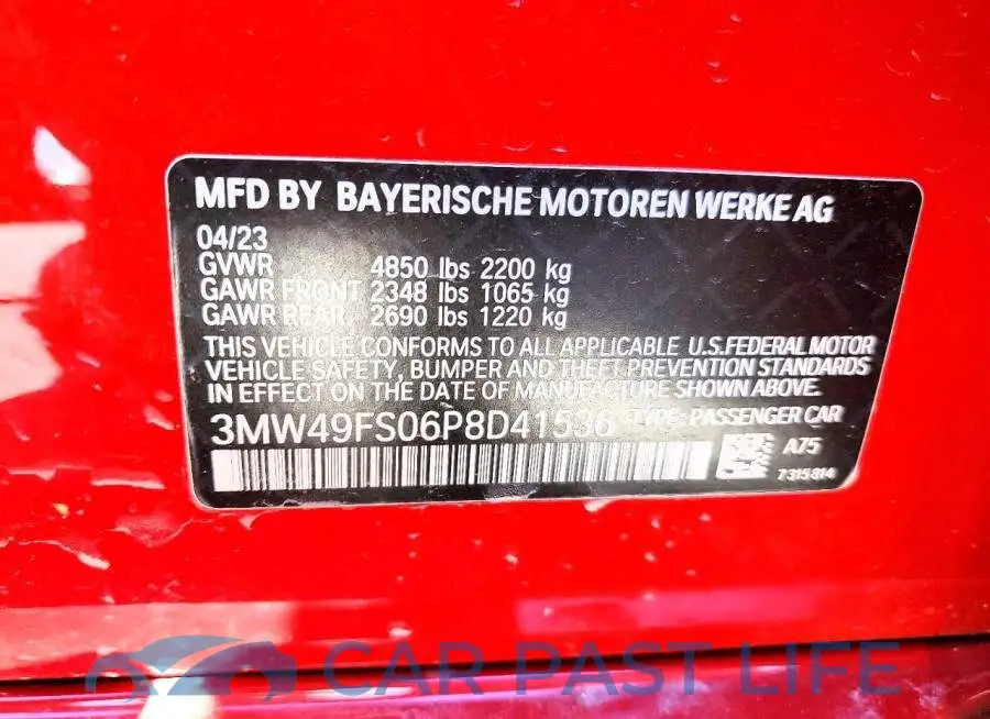 3MW49FS06P8D41536# 12