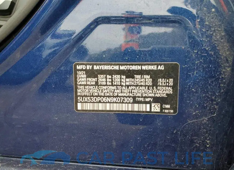 5UX53DP06N9K07309# 14