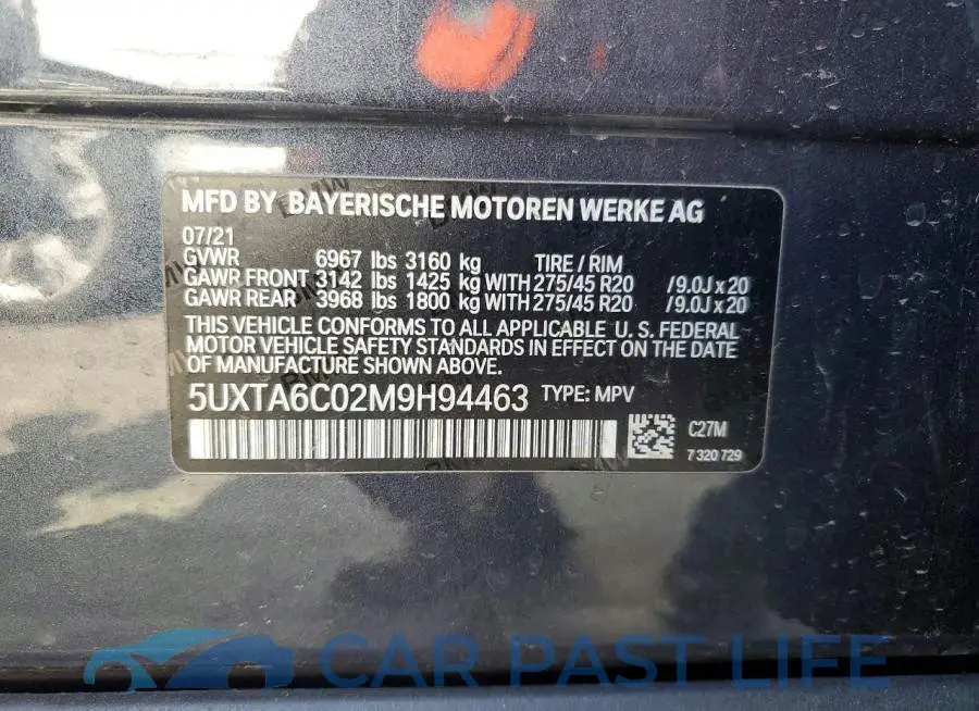5UXTA6C02M9H94463# 12