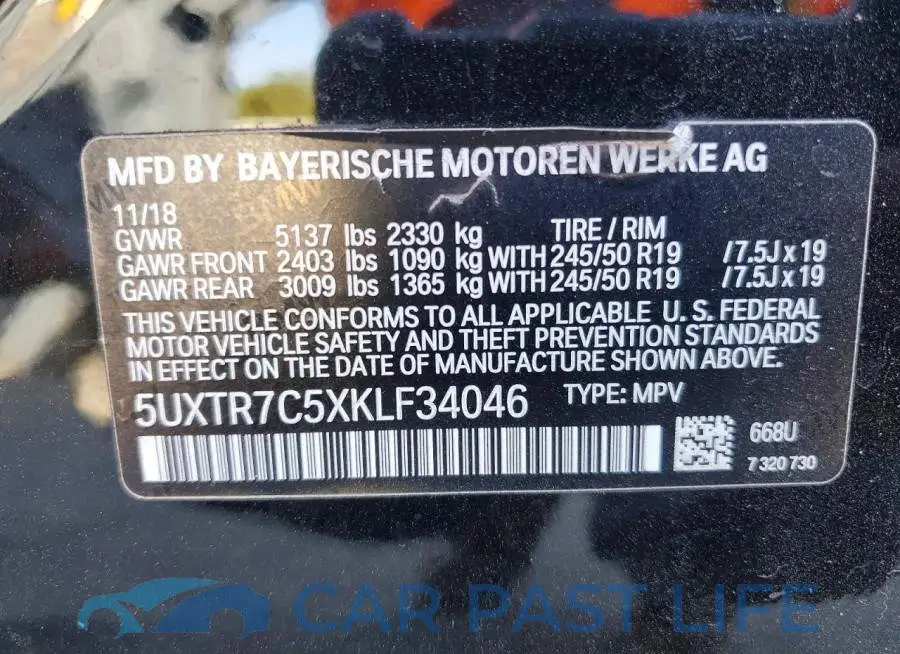 5UXTR7C5XKLF34046# 13