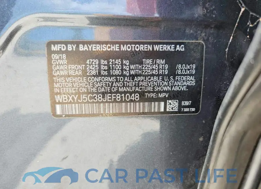 WBXYJ5C38JEF81048# 14