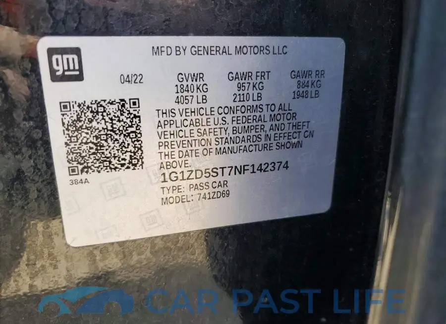 1G1ZD5ST7NF142374# 12