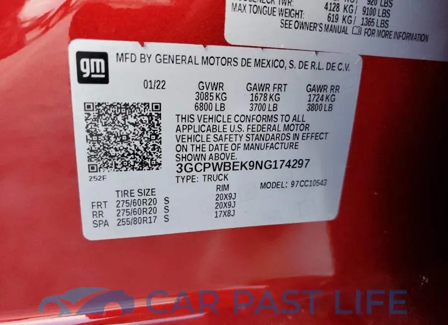 3GCPWBEK9NG174297# 12