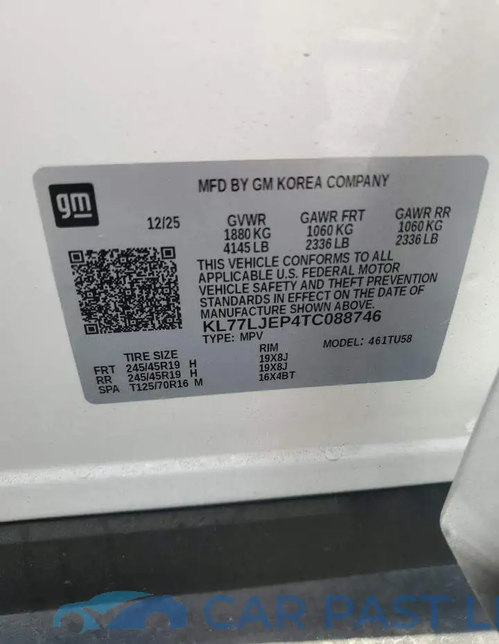 KL77LJEP4TC088746# 13