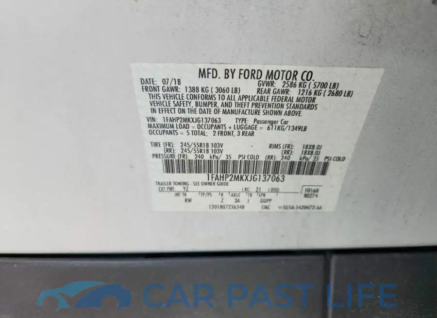 1FAHP2MKXJG137063# 12