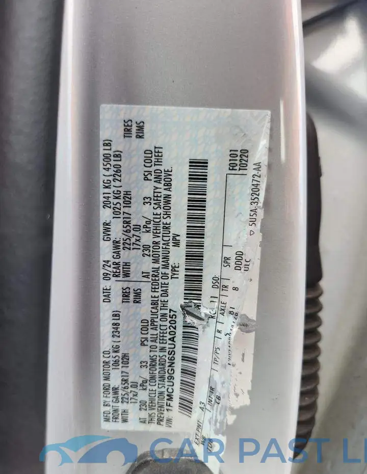 1FMCU9GN6SUA02057# 13