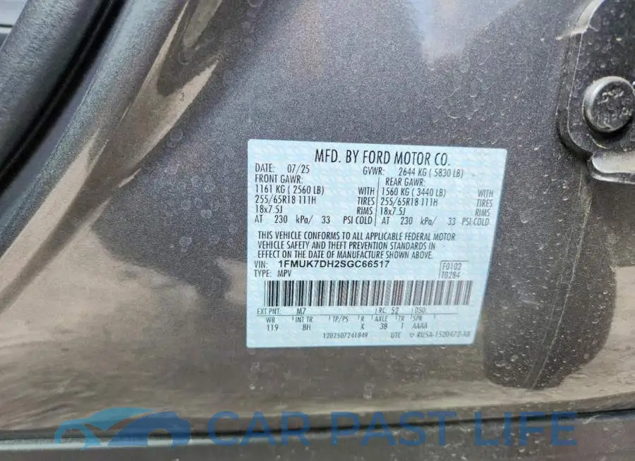1FMUK7DH2SGC66517# 14