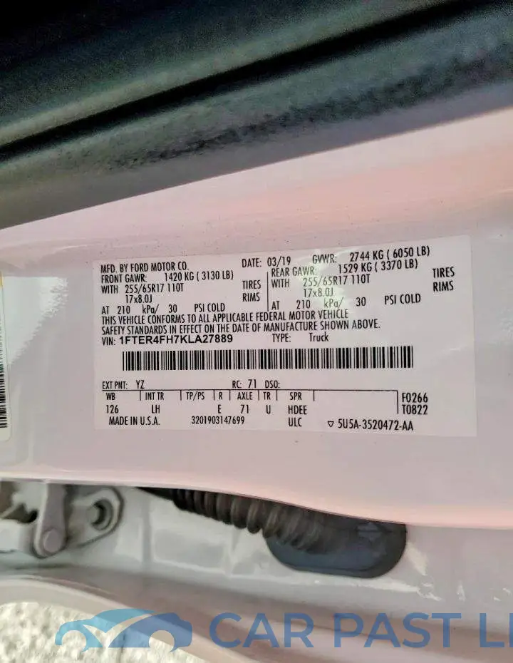 1FTER4FH7KLA27889# 12