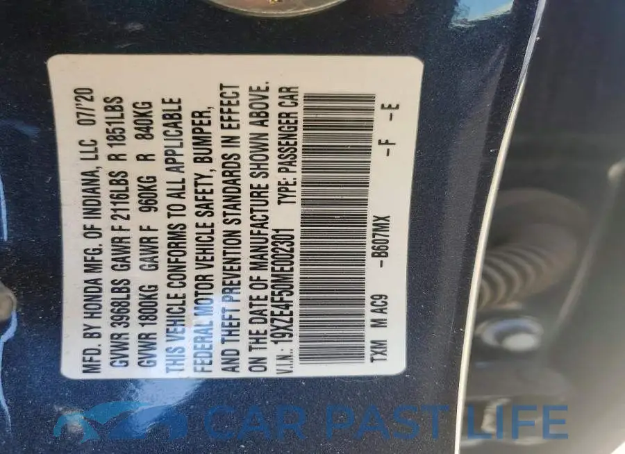 19XZE4F50ME002301# 12