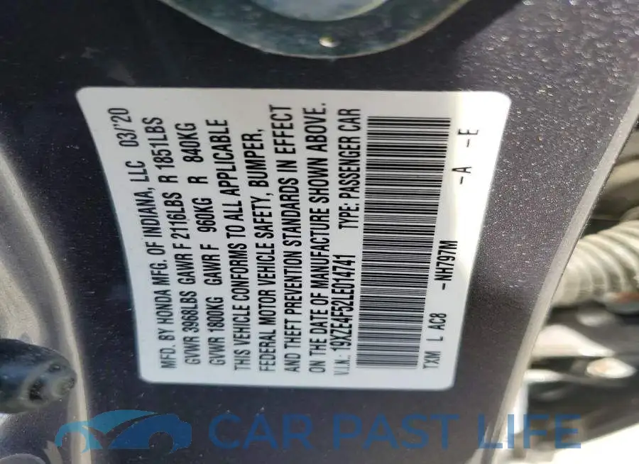 19XZE4F52LE014741# 13