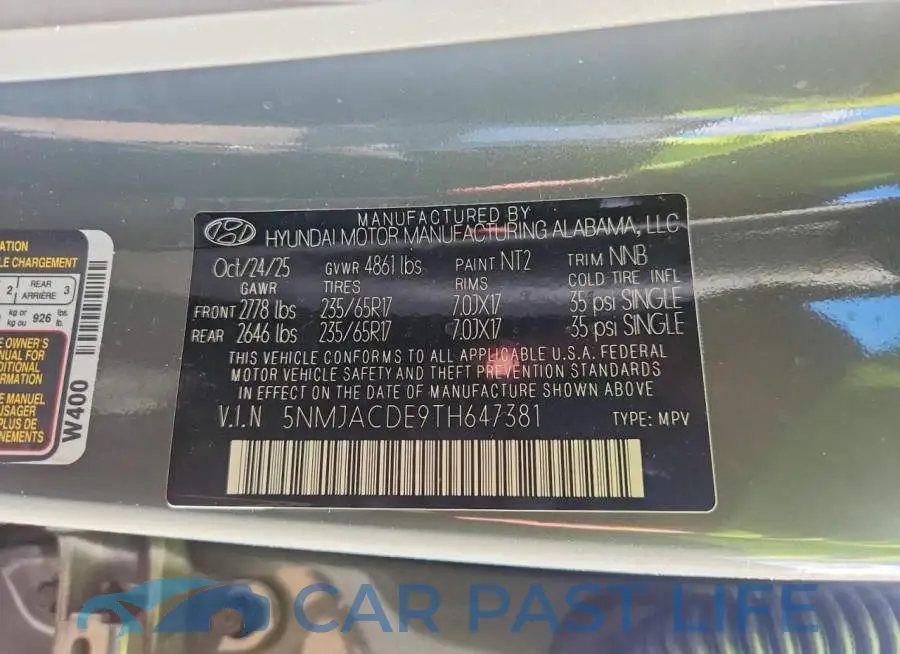 5NMJACDE9TH647381# 13