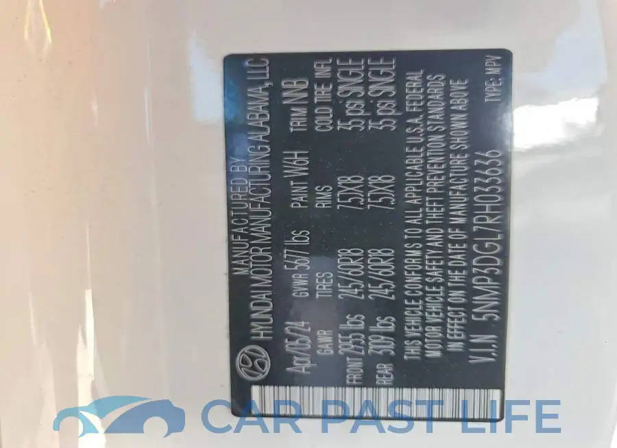 5NMP3DGL7RH033636# 13
