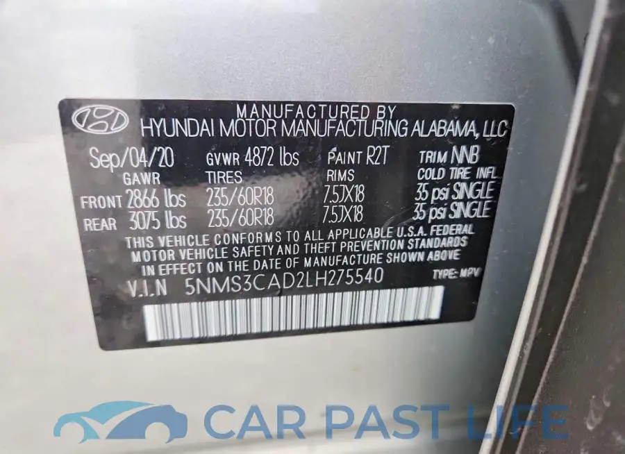 5NMS3CAD2LH275540# 13