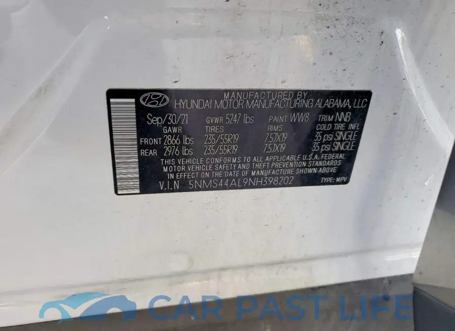 5NMS44AL9NH398202# 12