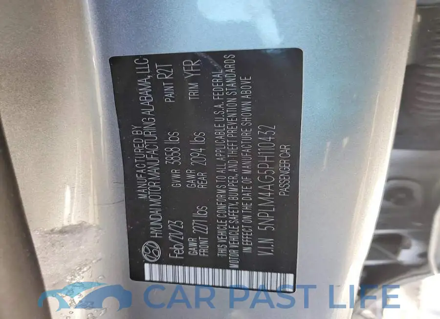5NPLM4AG5PH110432# 12