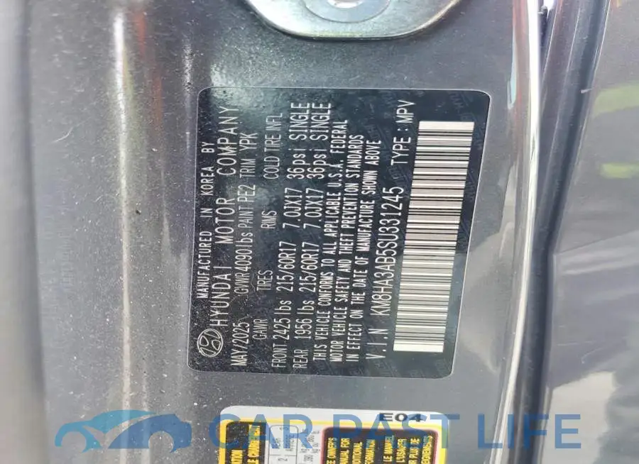 KM8HA3AB5SU331245# 13