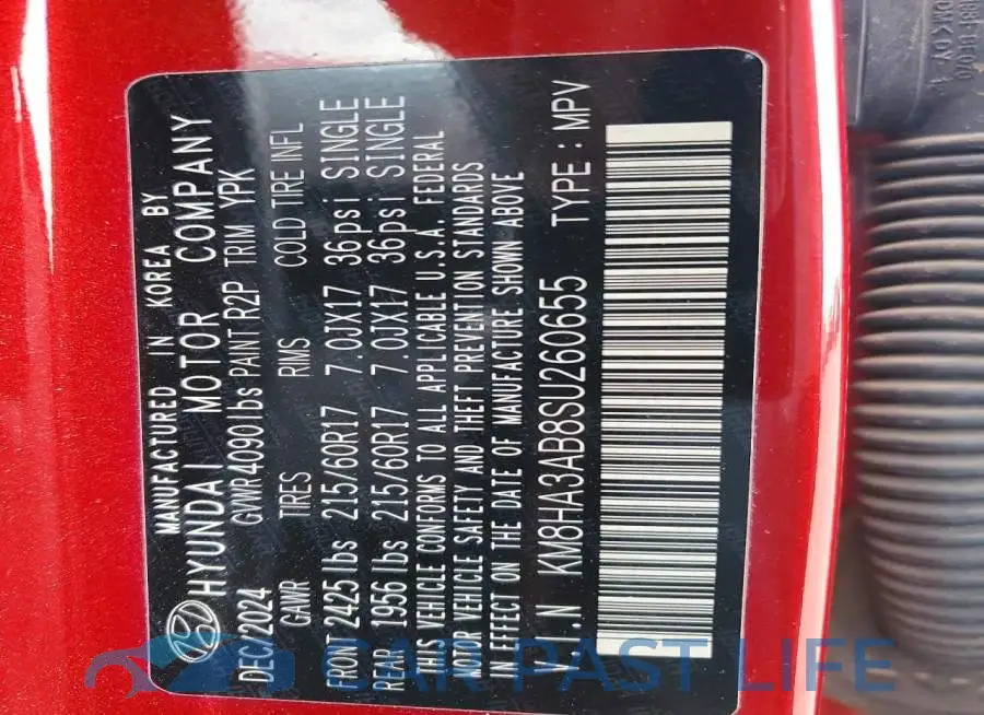 KM8HA3AB8SU260655# 13