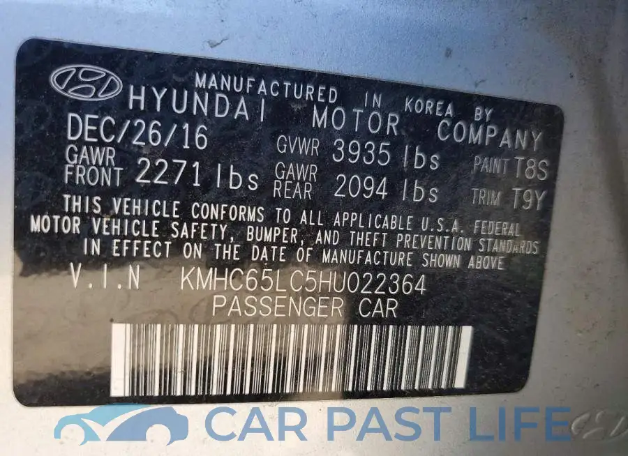 KMHC65LC5HU022364# 13