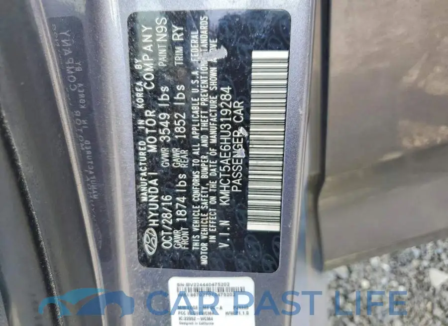 KMHCT5AE6HU319284# 12