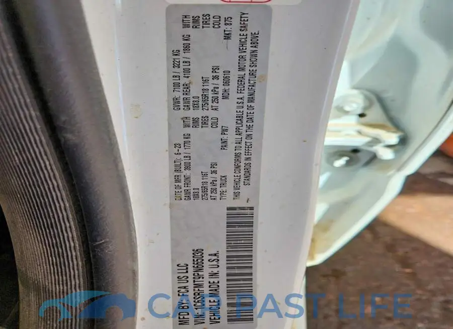 1C6SRFMT9PN665036# 13