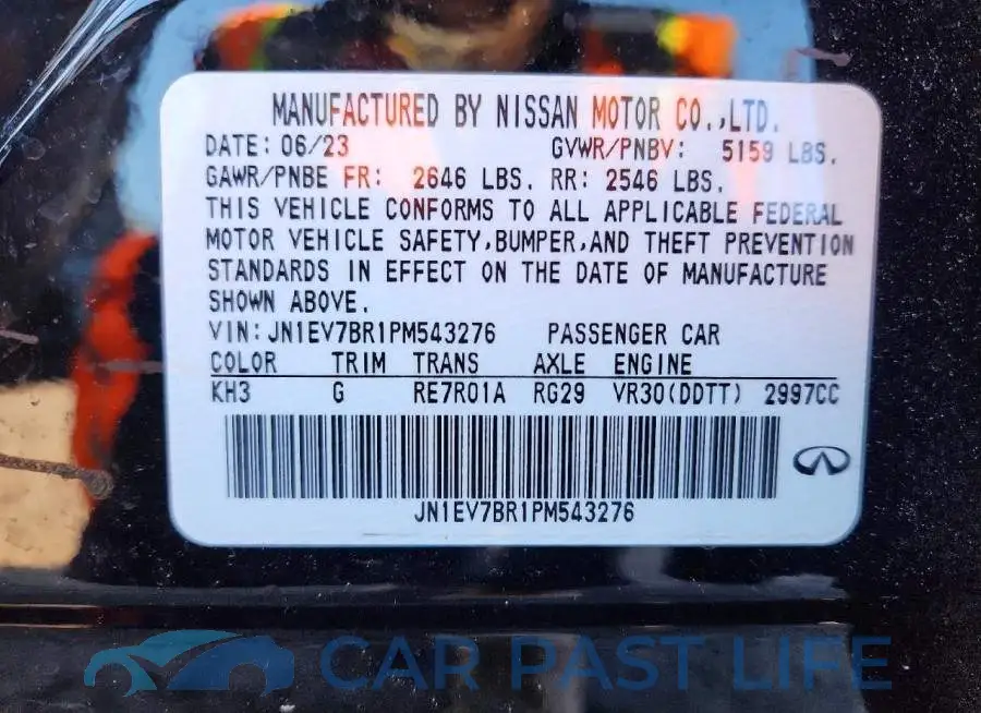 JN1EV7BR1PM543276# 12