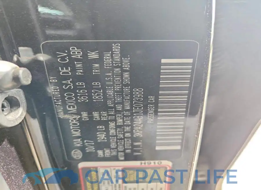 3KPA24AB1JE073988# 12