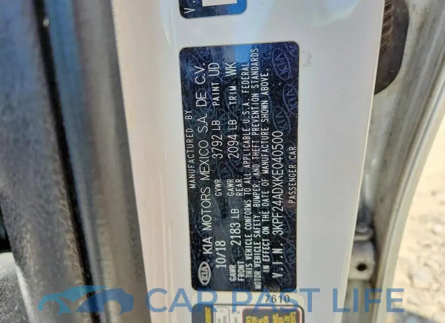 3KPF24ADXKE040500# 12
