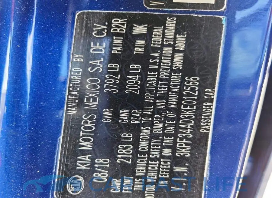 3KPF34AD3KE012566# 12