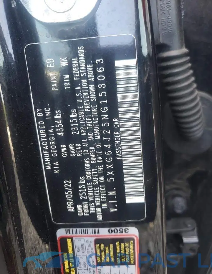 5XXG64J25NG153063# 12