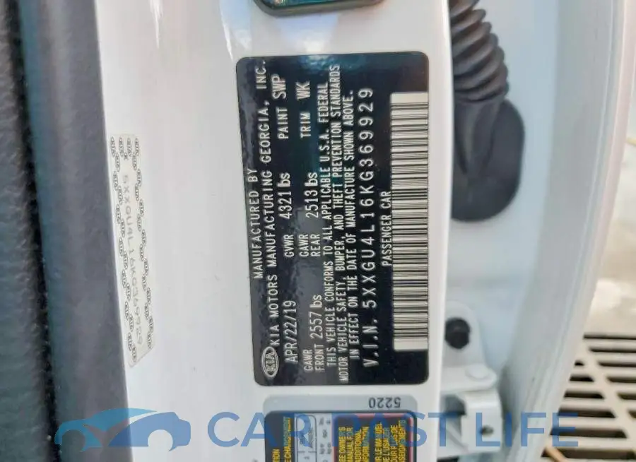 5XXGU4L16KG369929# 12