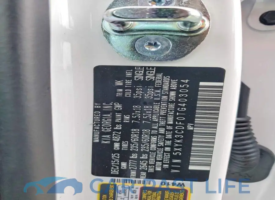 5XYK3CDF0TG403054# 13