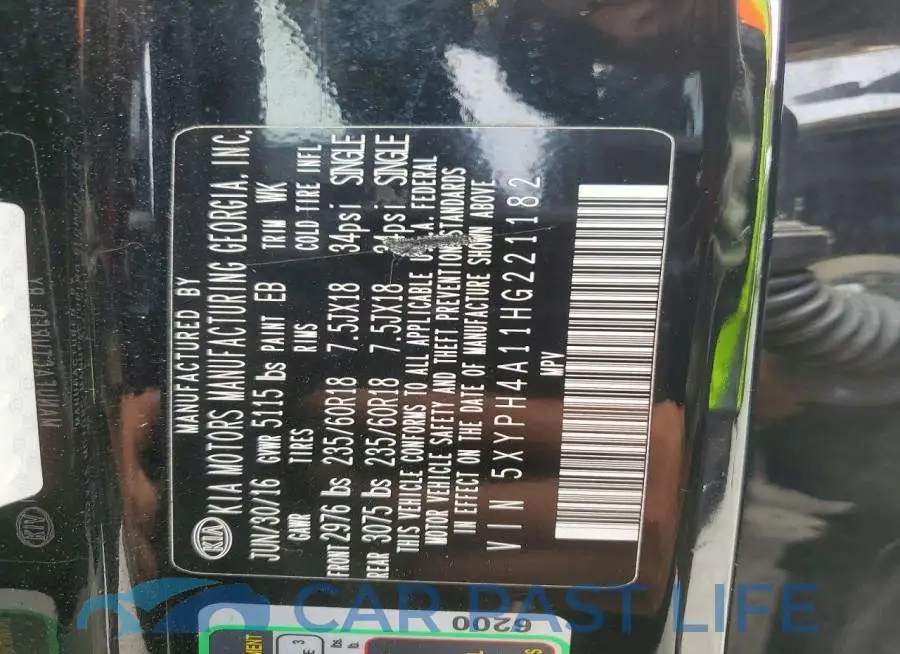 5XYPH4A11HG221182# 13