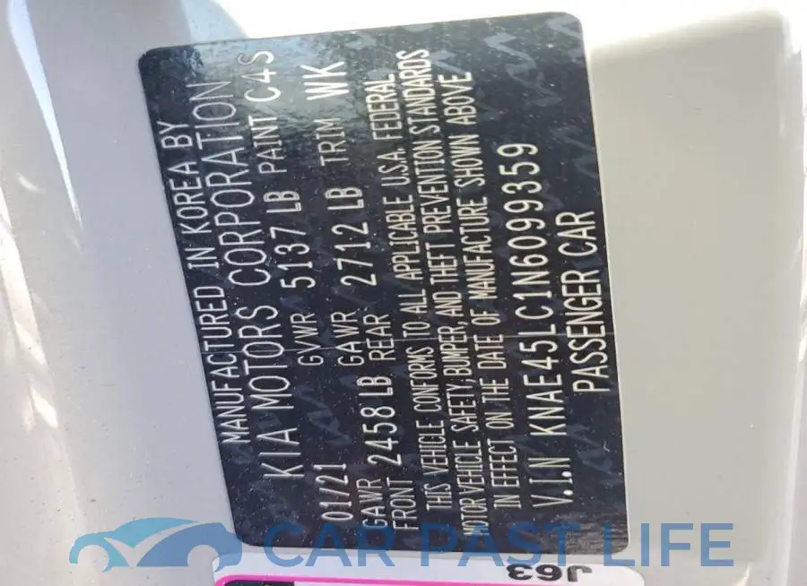 KNAE45LC1N6099359# 13