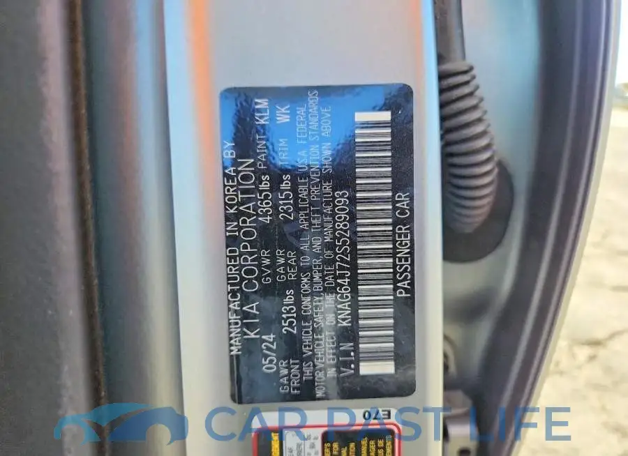 KNAG64J72S5289093# 12