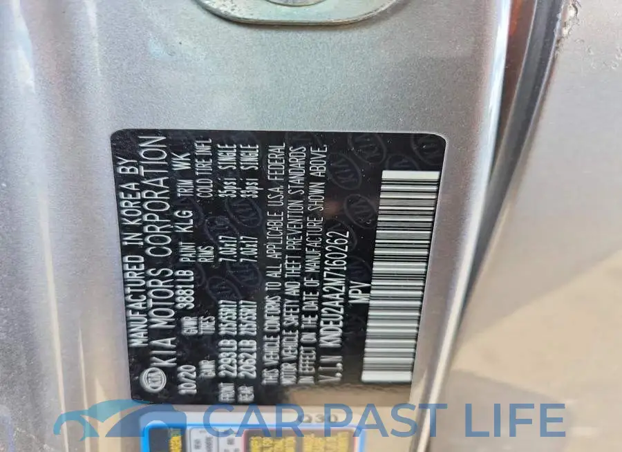 KNDEU2AA2M7160262# 13