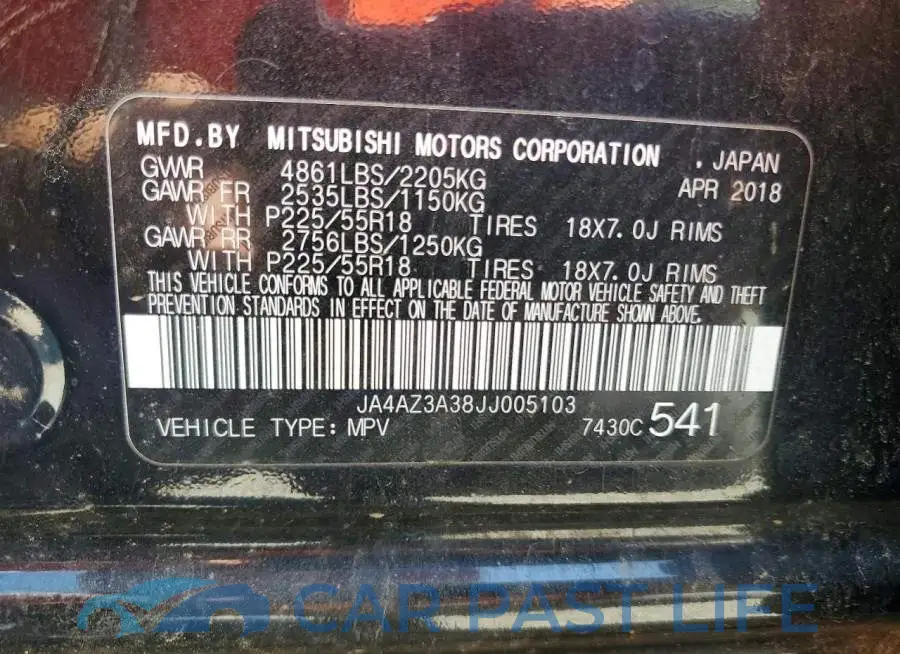 JA4AZ3A38JJ005103# 13