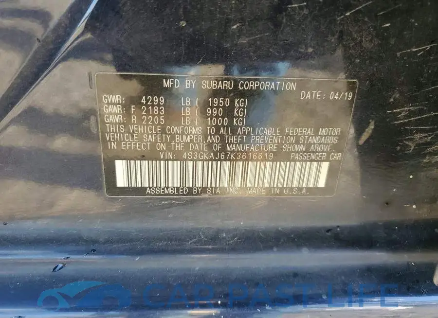 4S3GKAJ67K3616619# 13