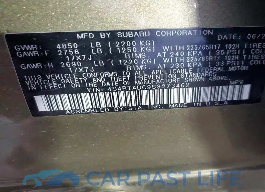 4S4BTADC9S3273462# 13