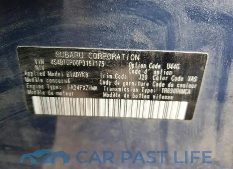 4S4BTGPD0P3197175# 12
