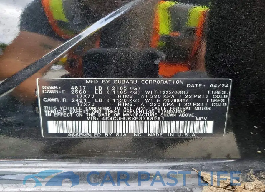 4S4GUHU6XR3788261# 14