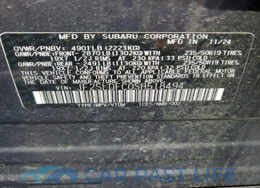 JF2SLDFC0SH518494# 14