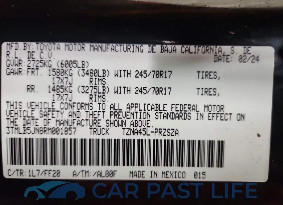 3TMLB5JN8RM001857# 12