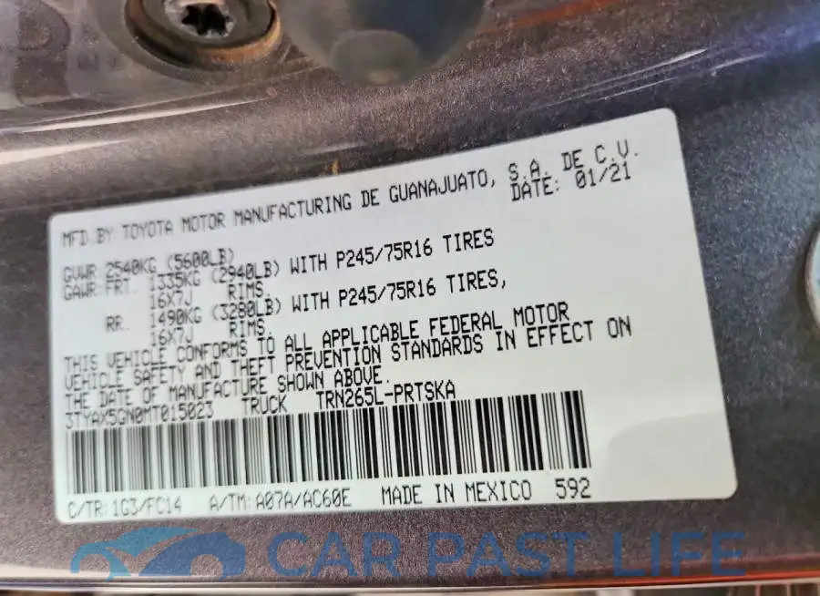 3TYAX5GN0MT015023# 12