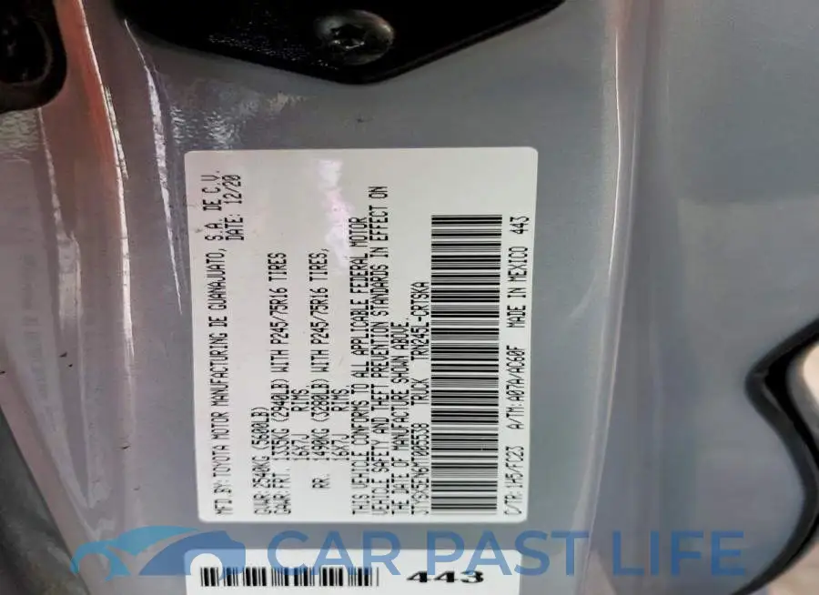 3TYSX5EN6MT005538# 12