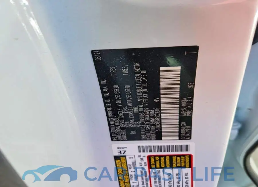 5TDACAB5XRS023385# 13